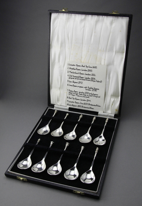 Silver Jubilee 16th Century Knop End Spoons (Set of 10) - Seal Tops, Lion Sejant, Maidenhead, Wrythen, Pudsey